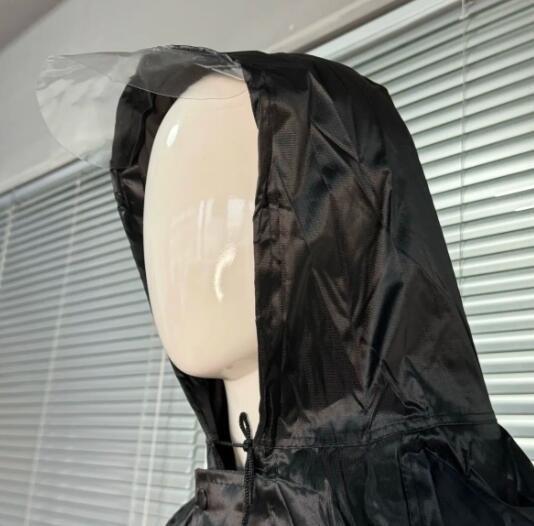 OEM Black Mens Work Rain Coat Heavy Duty Rain Suits For Work