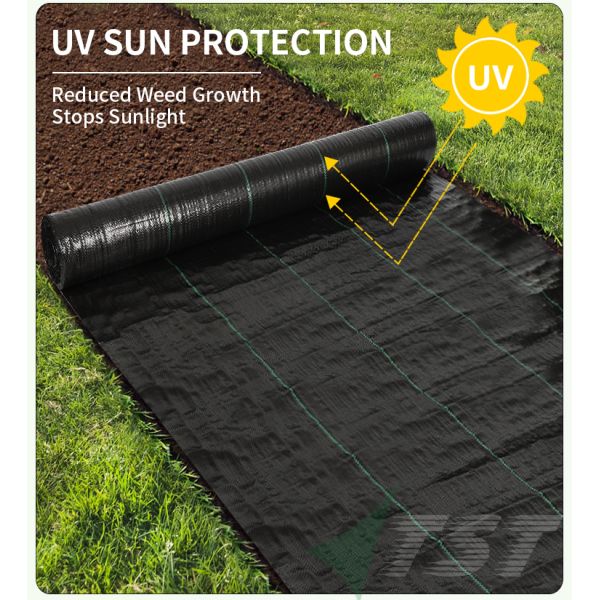 100% Polypropylene Weed Control Mat Landscape Fabric For 3-5 Years Durable Ground Cover