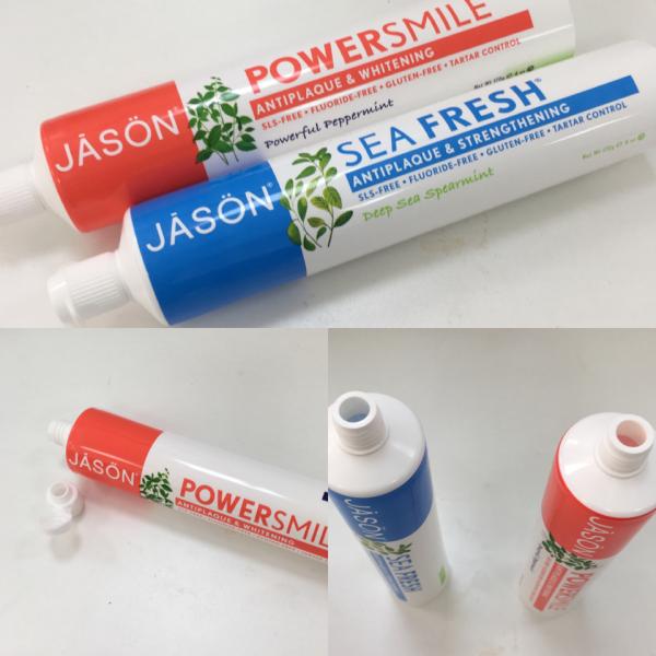 Tubo laminado plástico plástico del grueso de la barrera 350 que empaqueta con el casquillo del tirón