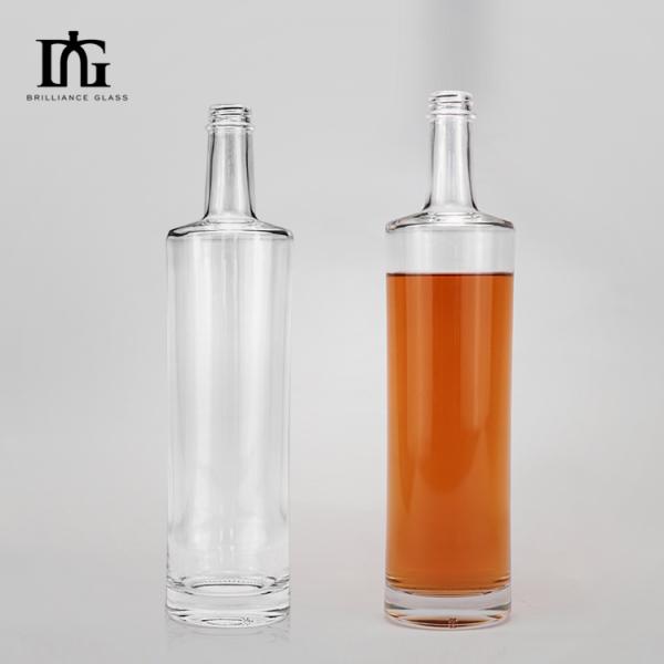 Acceptable Customer's Logo Custom Glass Bottle for Vodka Gin Rum and Liquor 750ml