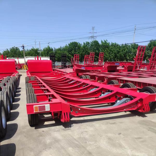 13T 7-Axle 20ft 40ft Container Chassis with Gooseneck Skeleton Truck Frame Semi-Trailer