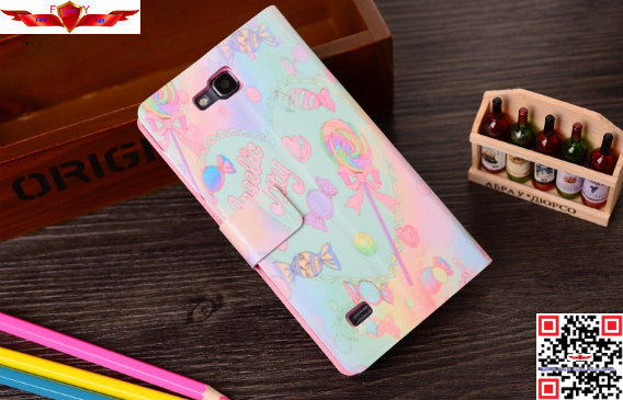 New Fashion Design Brand New PU Flip Leather Cover Case For Huawei C8816 Qualify