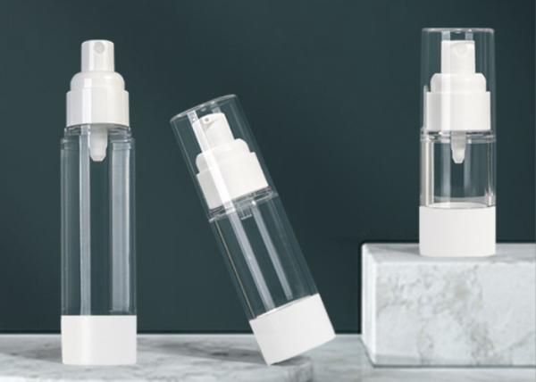 15ml 30ml 50ml AS Transparent Plastic Airless Bottles Silkscreening Printing