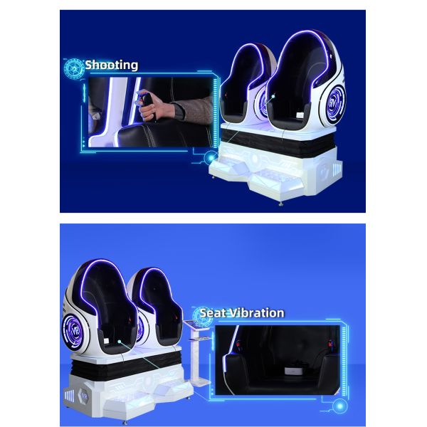9D Virtual Egg Chair Simulator 360° Interactive Gaming Device Two-Person VR Gaming Equipment