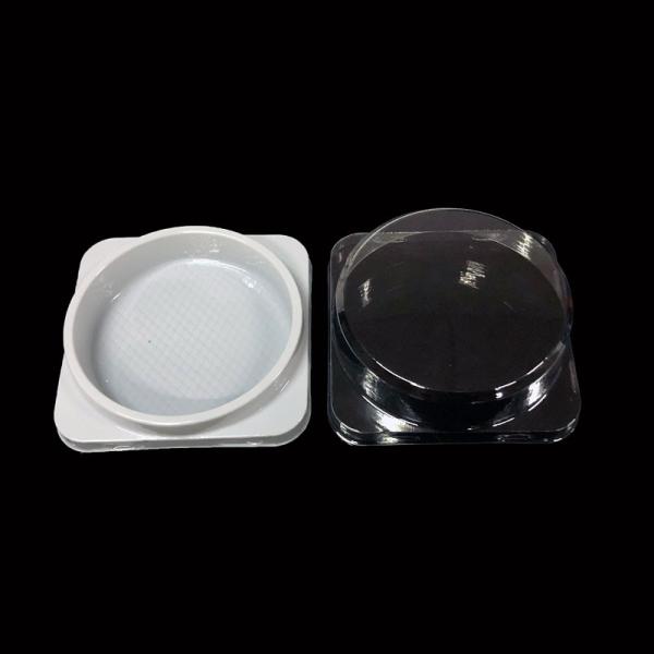 Food Grade PET Mousse Cake Box Clear Lid White Base