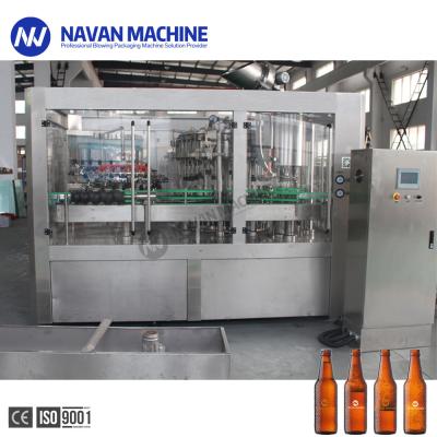 Automatic 24-24-8 Glass Bottle Carbonated Sparkling Drink Beer Filling Machine