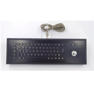 Teclado de aço inoxidável impermeável Desktop do metal com chaves do Trackball