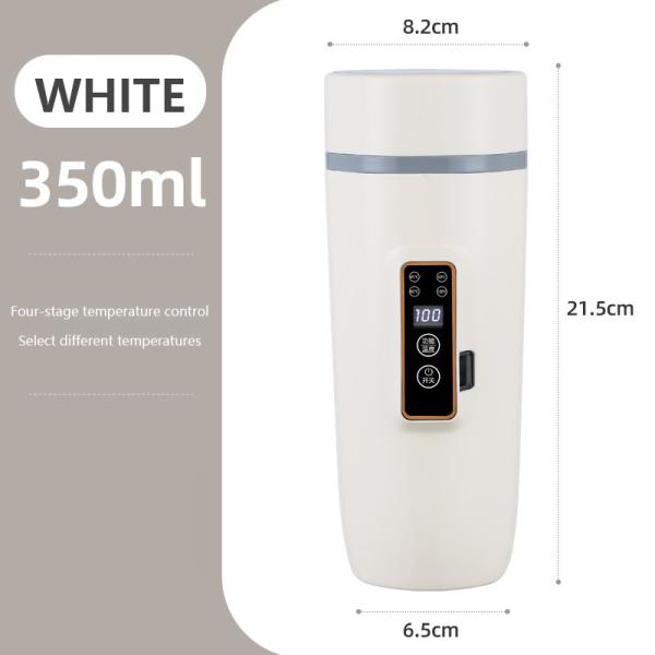 Copo de água portátil 12V / 24V Smart Display para carros Caminhão aço inoxidável 350ml