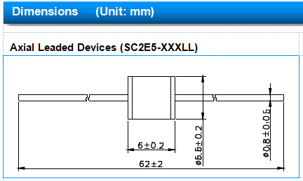 Surge Arrester Ceramic GDT Tube SC2E5-800LL For Communication Equipment