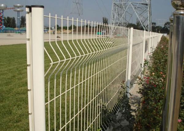 Ornamental Garden Mesh Fencing / 3D Curved Welded Wire Mesh Panels