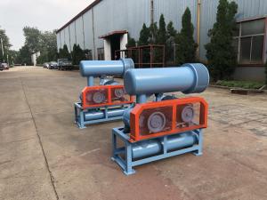 Three Lobe Rotary High Pressure Roots Blower , Roots Type Blower High Efficiency