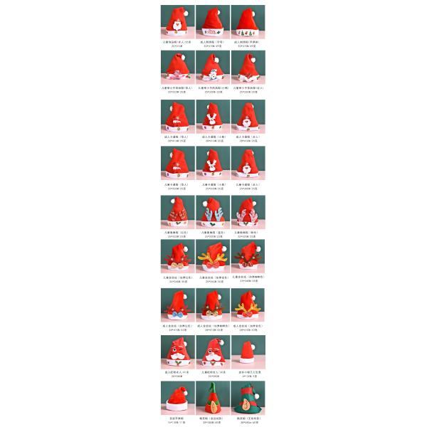 Santa Claus Christmas Hat Red Xmas Decoration For Fancy Dress Up Unisex Costume