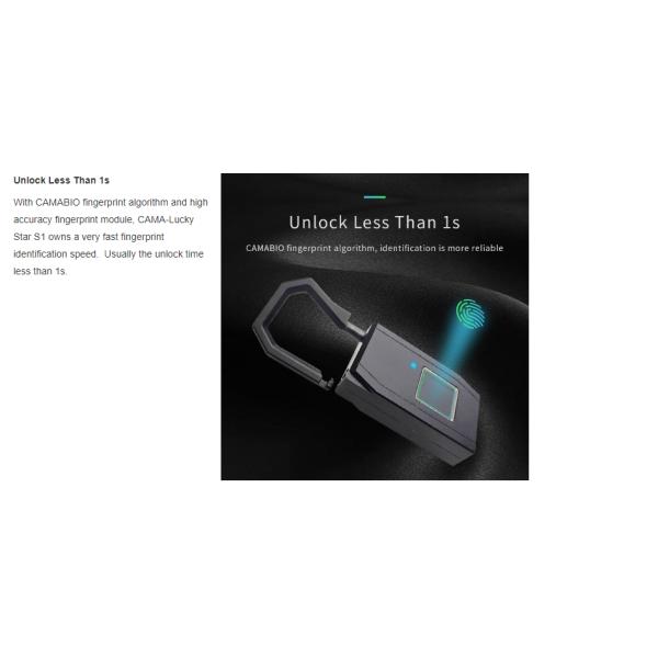 Padlock отпечатка пальцев 100 потребителей звезда S1 биометрического портативная на открытом воздухе CAMA-удачливая