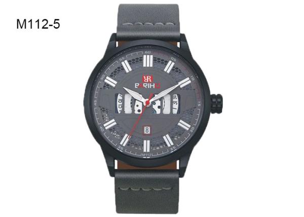 Men's Quartz Watch Water Proof  PU Leather Strap Hot Sale Wrist Watch M112