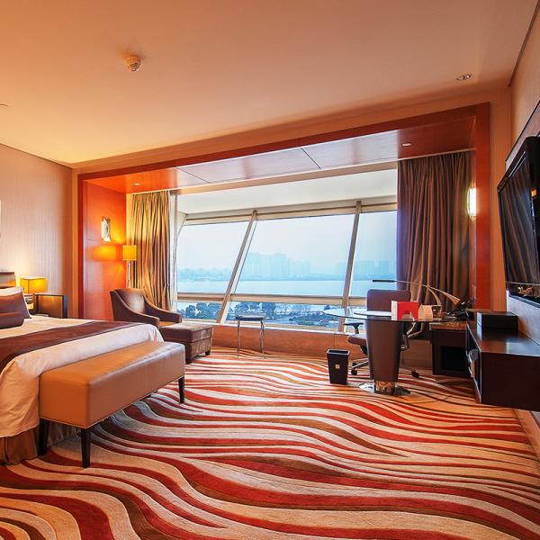 Custom Designed Silk Wool Nylon Broadloom Carpets for Banquet Halls in Abstract Pattern