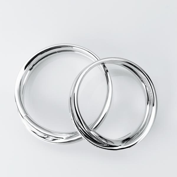 Intersecting Lines 18k Men20 Women13 Personalized  Couple Rings