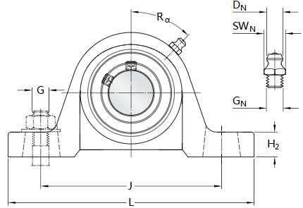 Heavy Load Pillow Block Ball Bearing High Speed Adjustable UCP320 Insert