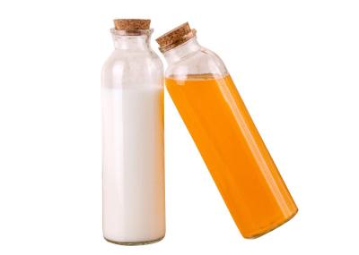 Juice Bottles With Lids de vidro branco alto/recipientes de bebida de vidro