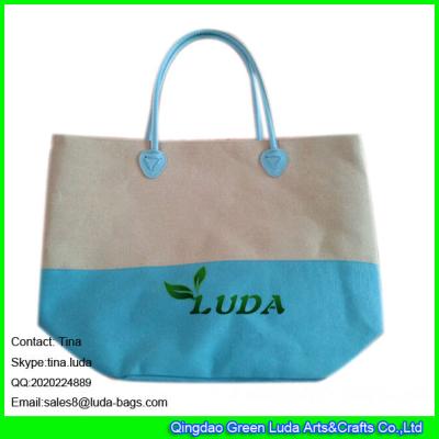LUDA striped shopping bag custom design shopping bag resuable paper straw bag