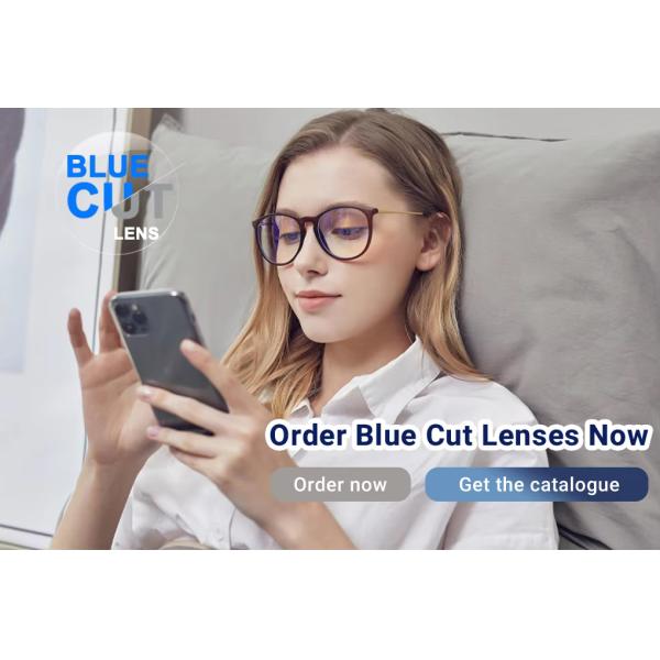 Resin Wholesale 1.49/1.56/1.60/1.67/1.74 Anti Blue Photochromic Blueblock Tinted Progressive Blue Cut Lenses