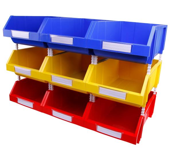 Versatile Open Front Plastic Bins for Easy Access to Tools Internal Size 272x414x94mm