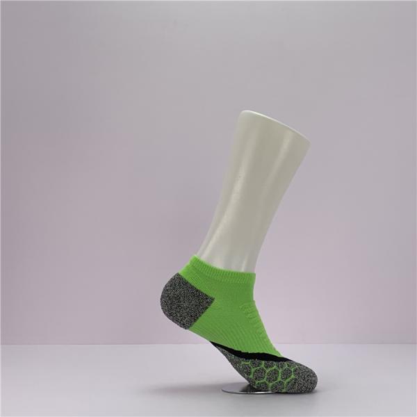 Green High Ankle Socks Custom Made for Quick Dry Soft Cotton and Anti Slip Function
