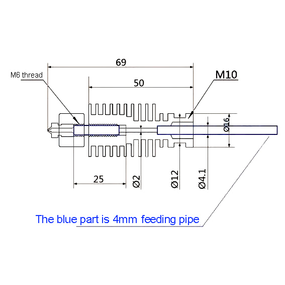 E3D V5 0 0.3mm 0.6mm 0.8mm J Head Extruder for 3D Printer