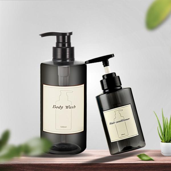 ISO Certified Shampoo Body Wash Bottles , White 200ml Lotion Pump Bottle