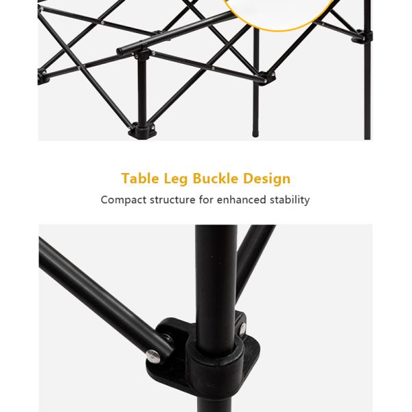 Adjustable Height Aluminum Camping Table 43-64cm 30kg Load