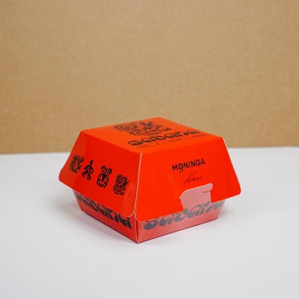 Boîte à hamburgers biodégradable Emballage d'impression sur mesure Emballage en carton Boîte à hamburgers en papier