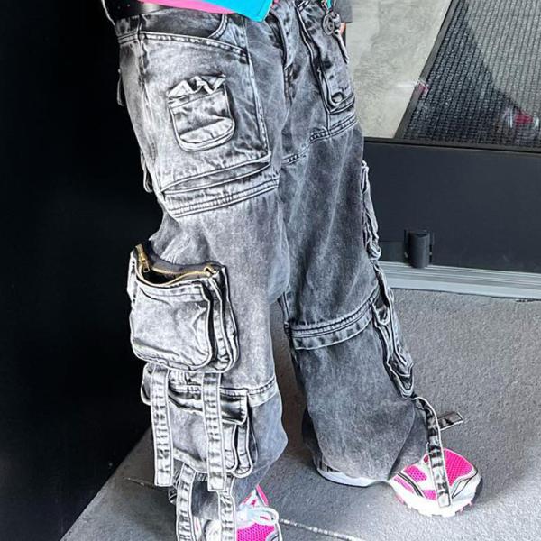 Distressed Denim Heavyweight Vintage Tracksuit Set Streetwear Sweat Suits Anti Bacterial