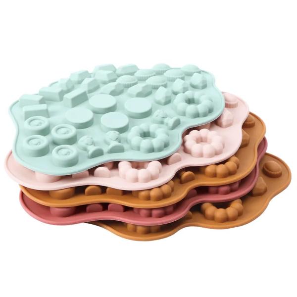 Безвредный силикон Oilproof варя прессформы, Microwaveable поднос торта силикона