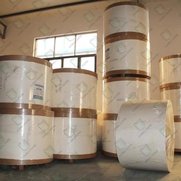 Papel revestido em PLA / PE branco ecológico para copos de sorvete