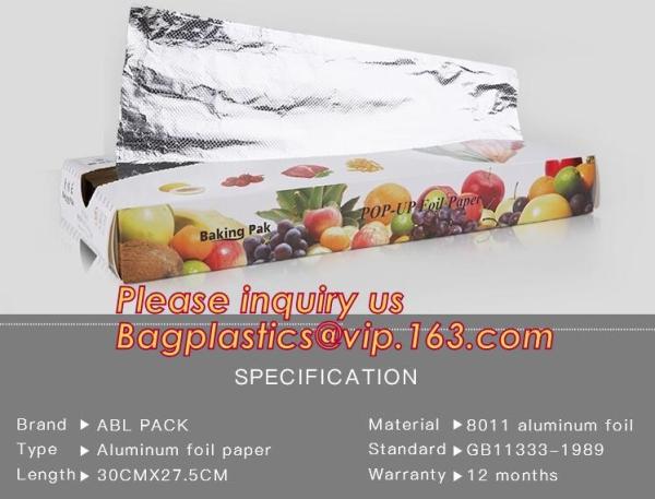 Eco Friendly Household 11micron Hamburger Wrapping Aluminium Foil Roll For Food Packaging Wrapping Foils, Embossed Alumi