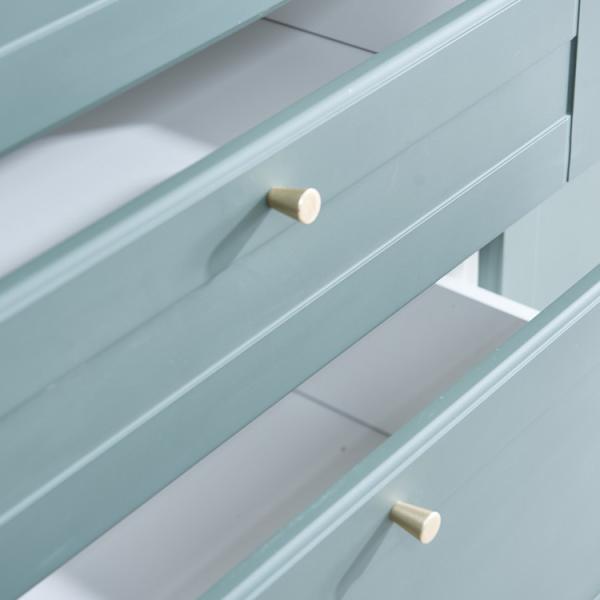 Modern Matcha Color Solid Wood In Shaker Design Modular Kitchen Cabinets