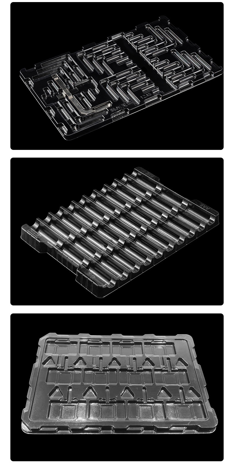 Custom PET Blister Tray for Automotive Electronics Components Packaging Anti Static Turnover Tote Factory Direct
