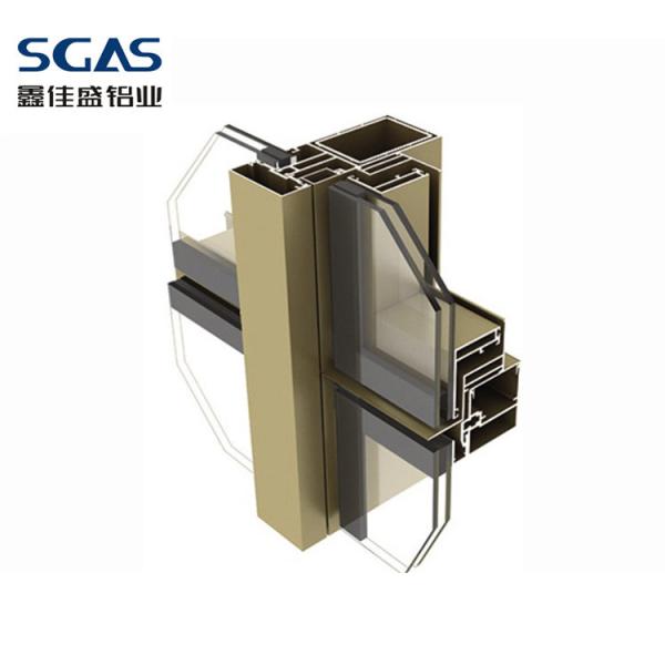 Exterior Facade Panel Aluminum Curtain Wall Profiles Powder Coating Aluminium Glass Curtain Walls