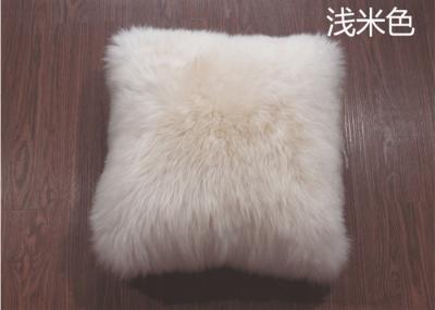 cor do creme do coxim de Seat do Lambswool do luxuoso do luxo de 45*45cm para a decoração home