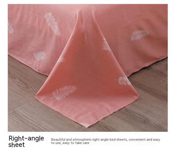 Customized Color Luxury Bed Sheet Bed Cover for 4pcs Quantity Cotton Bedding Set