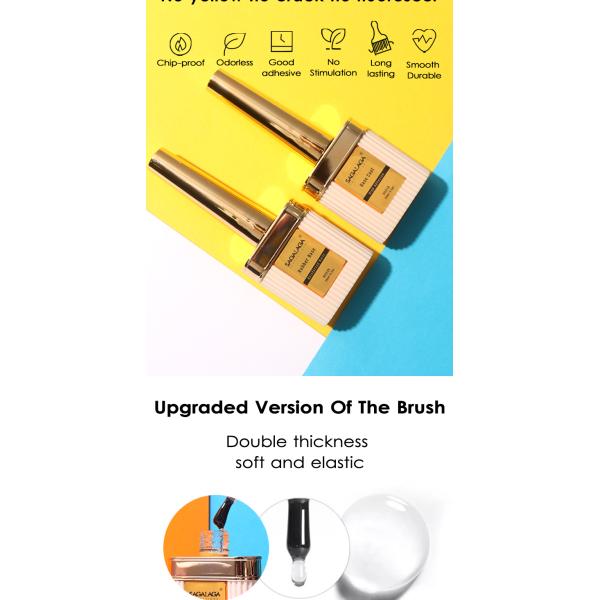 La base et la couche supérieure du gel UV du constructeur de caoutchouc Gel de vernis à ongles en bouteille de 15 ml Gel clair UV Soak Off Base Coat Créez votre propre