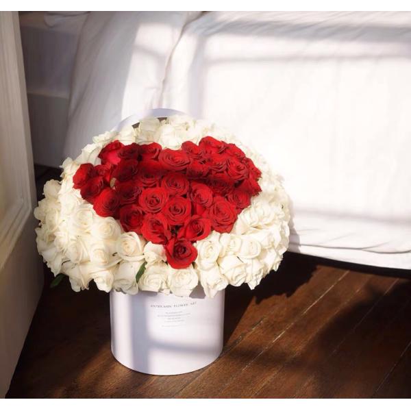 3 мм толщины индивидуальный логотип Розовое золото штампованный круглый цветочный подарочный ящик с крышкой и ручкой