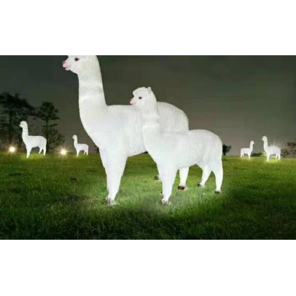 LED simulation alpaca lamp outdoor landscape outdoor waterproof FRP animal lamp