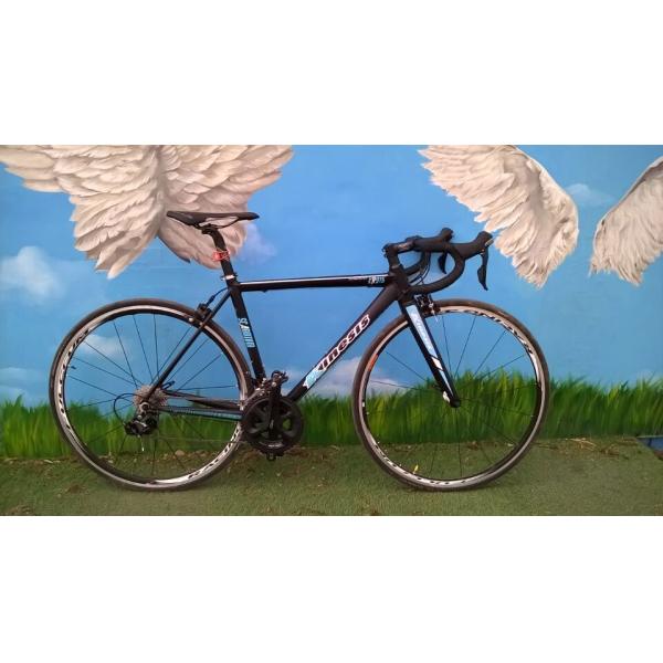 Lightweight Scandium Bike Frame , Black / Orange Full Carbon Road Bike Frame