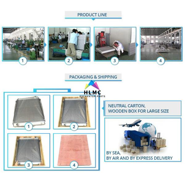 Aluminium Radiator Core E416E Radiator Excavator Parts For Excavator Radiator