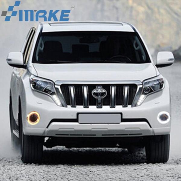 Dc 12v White Amber Day Light Turn Drl Lamp For Toyota For Land Cruiser Prado 2014 2015