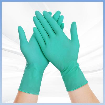 Cofre forte seguro 6 Mil Nitrile Gloves da preparação do alimento higiênico verde das luvas do nitrilo