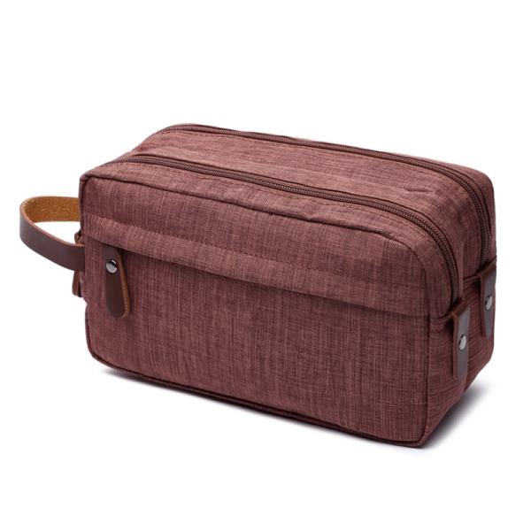 Waterproof Custom Logo Print Travel Toiletry Bag Big Capacity Polyester Cosmetic Bag