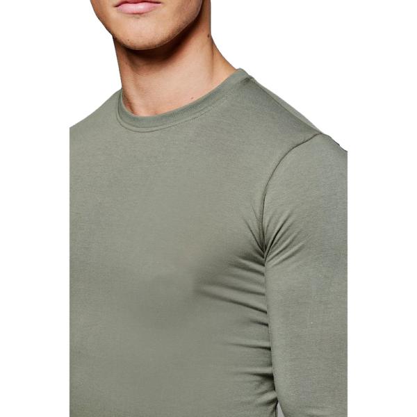 Custom Logo Blank Plain Cotton Spandex Long Sleeve Muscle Slim Fit Men T Shirts