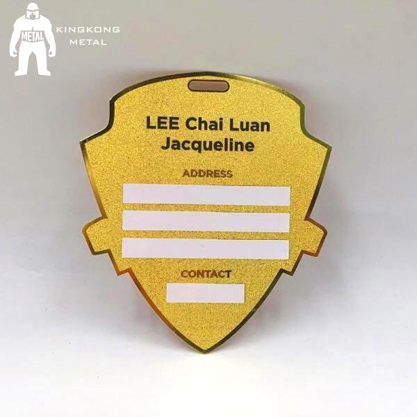 Выгравированные персонализированные бирки багажа нержавеющей стали путешествуют Принтабле 85*54мм