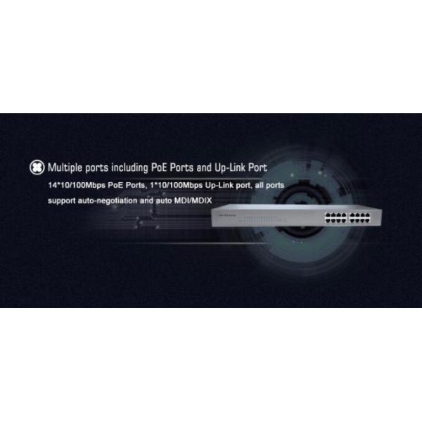 Passive Power Over Ethernet Switch , PNP Easy Maintenance POE LAN Switch